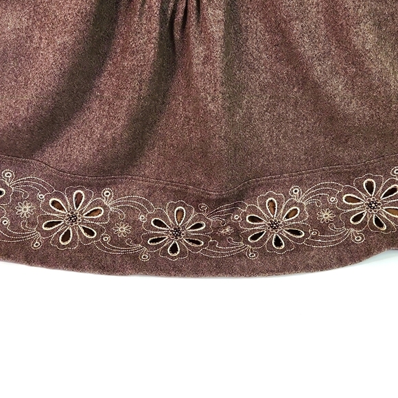 VTG Brown Tweed Wool-blend YOU ARE YOU Knee-length Skirt (L) - Picture 7 of 15